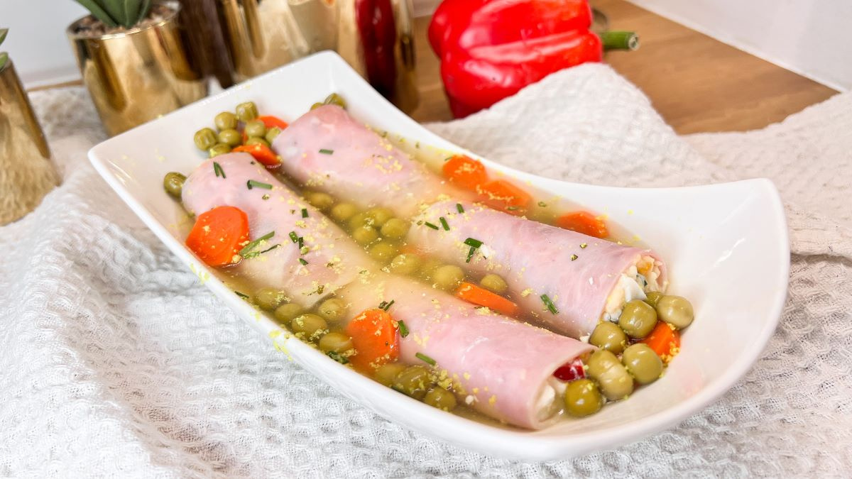 Roladki z szynki w galarecie