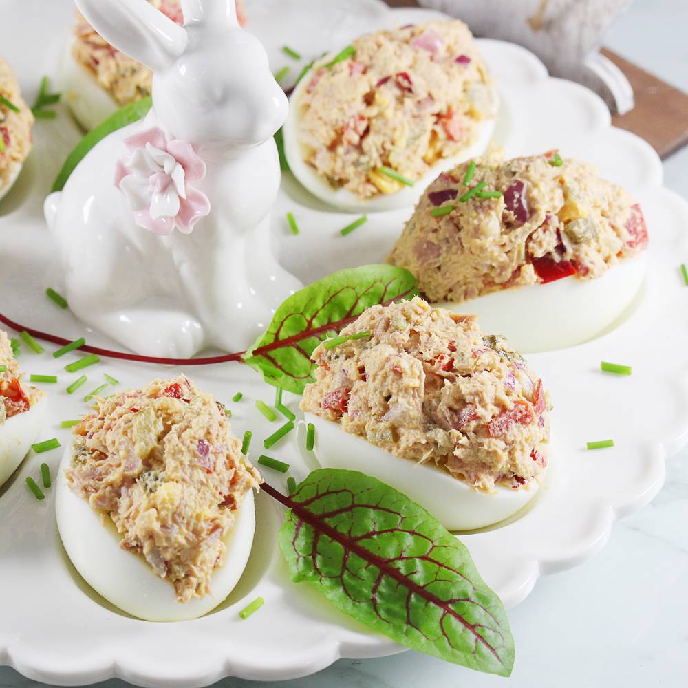 Jajka faszerowane tuńczykiem