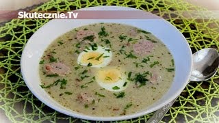 Barszcz biały z kiełbasą i jajkiem — wideo